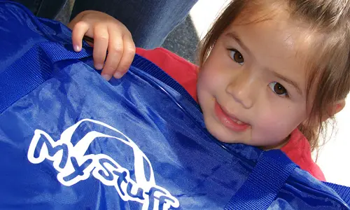 Young Child with a My Stuff Bag